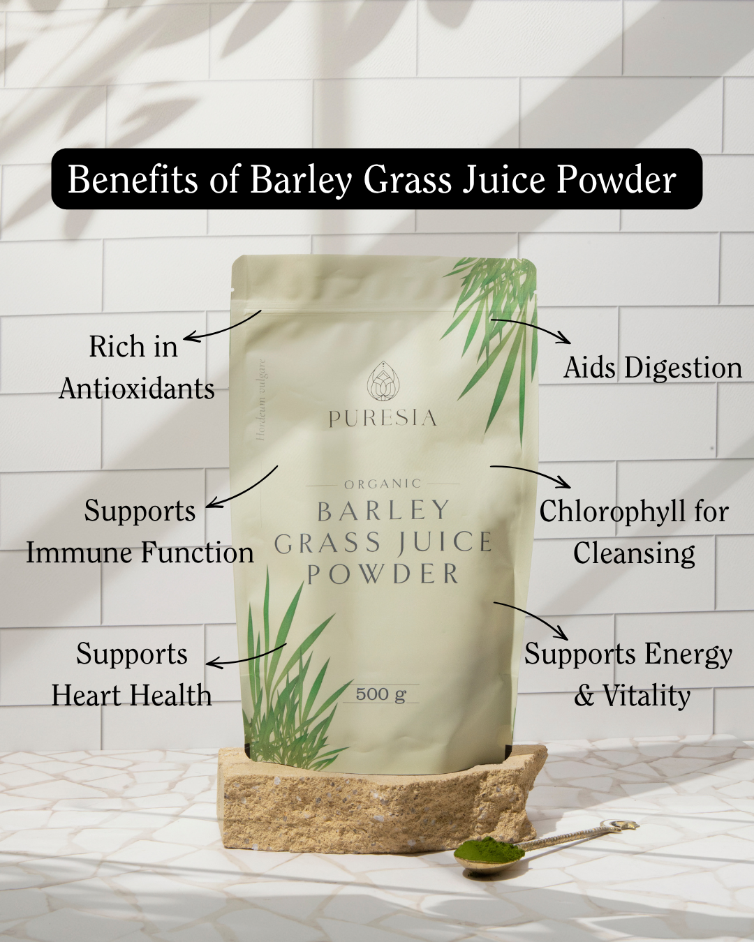 500g Organic Barley Grass Juice Powder Puresia