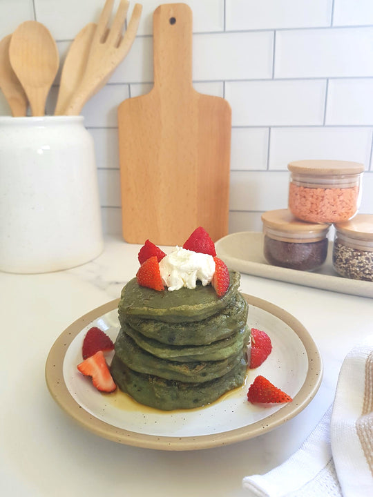 VEGAN SPIRULINA PANCAKES